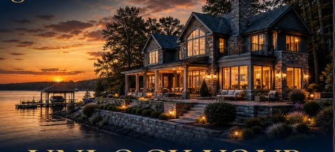 Beautiful home at golden hour